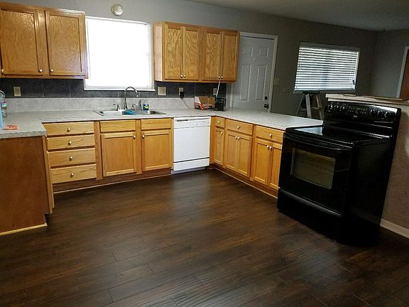 New flooring, living dinning kitchen.