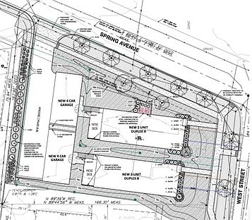 Overview of lot layout - there are two buildings : 243 and 247