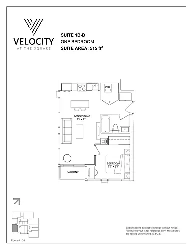 Floor plan 1B-B
