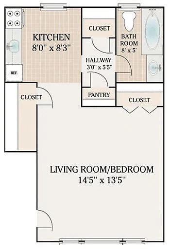Floor plan Studio