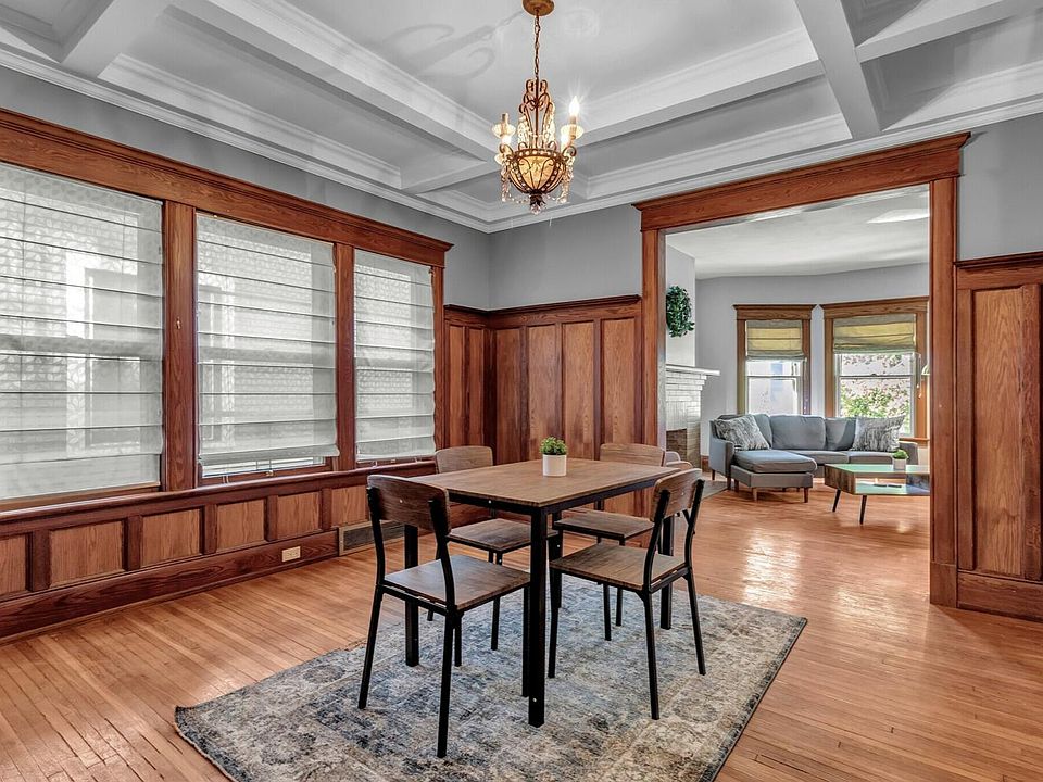 Dining room with a table for four