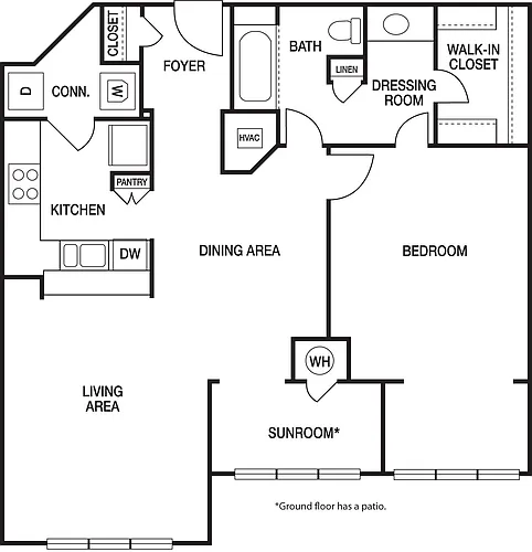Floor plan 1x1L
