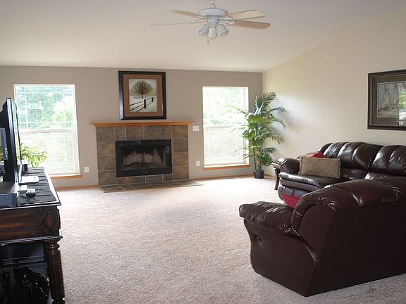 Vaulted living room