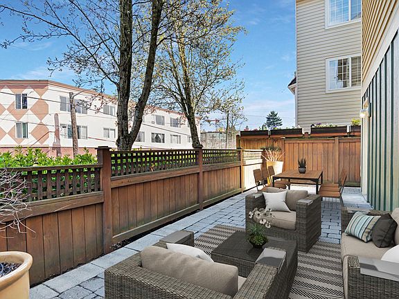 Large patio for BBQs and entertaining. Summers in Seattle have never been better!