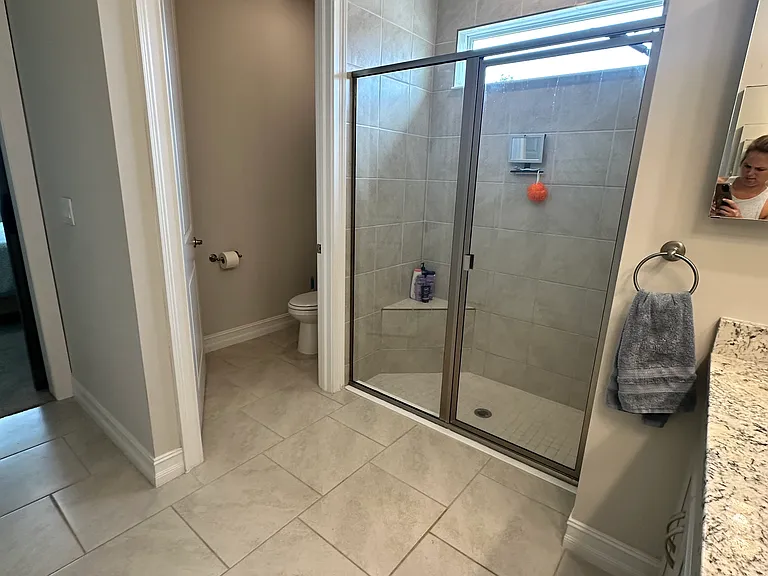 Main walk-in shower