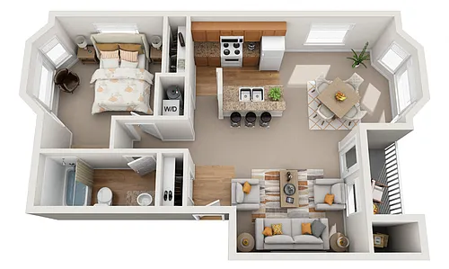Floor plan 1X1 A