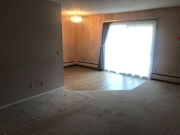 Plush carpet and lots of light from slider patio door.