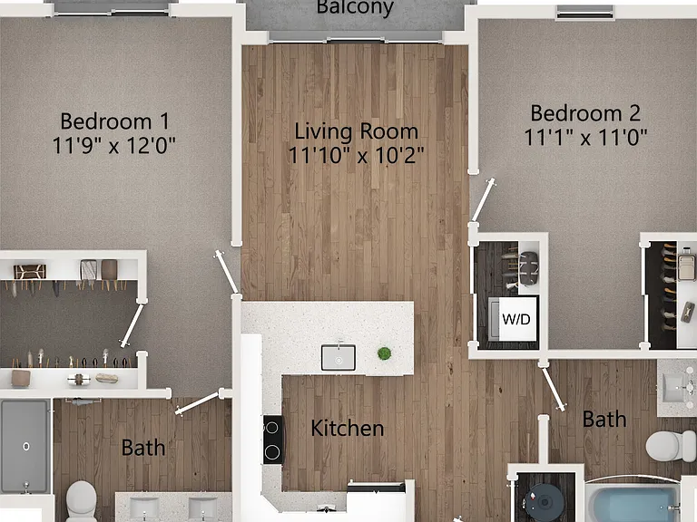 B1 floor plan Centro at Pine Nash