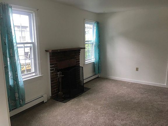 living room brick fireplace
