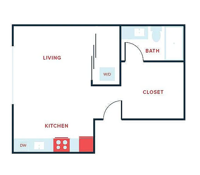 Studio, 1 Bath -Apt Q Studio, 1 Bath -Apt Q