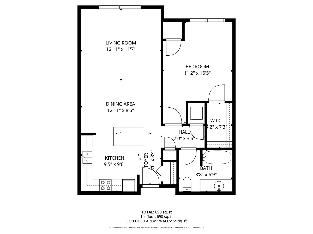 Floor plan 1 Bedroom