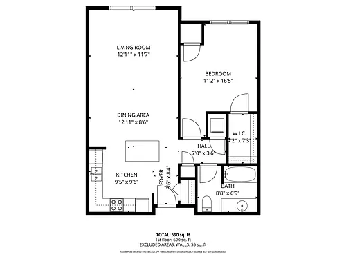 Floor plan 1 Bedroom