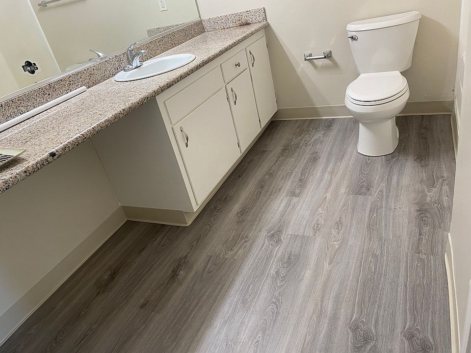 Granite counter top in the bathroom