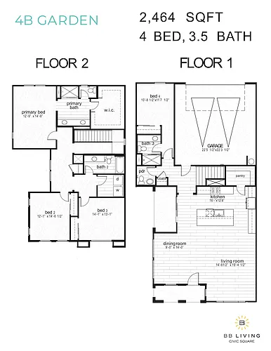 Floor plan 4B Garden