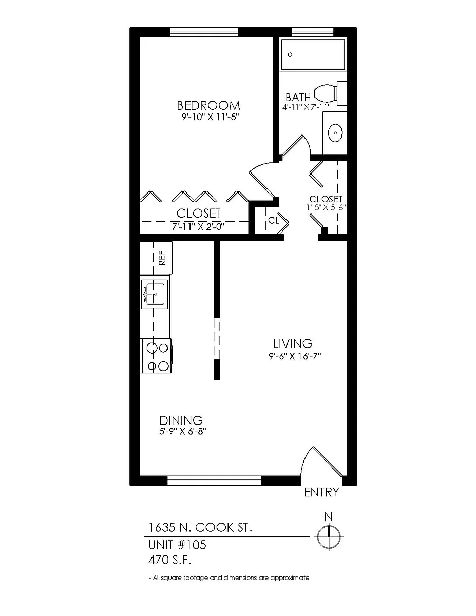 Floor plan 1 Bedroom