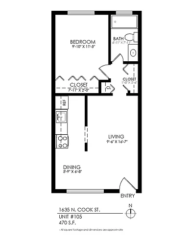 Floor plan 1 Bedroom