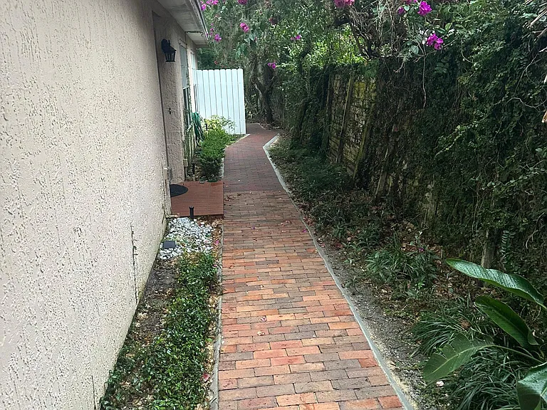 Brick paver walkway