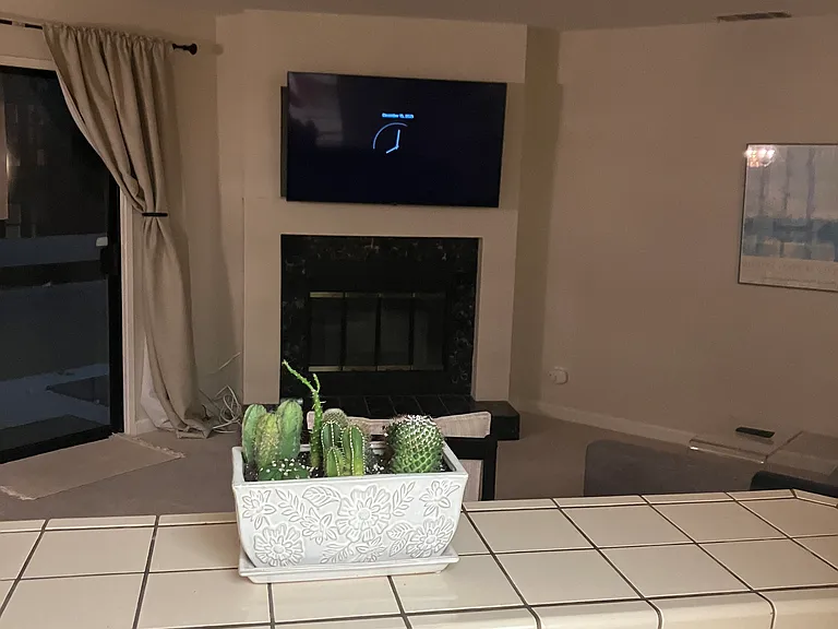 View of living room from kitchen