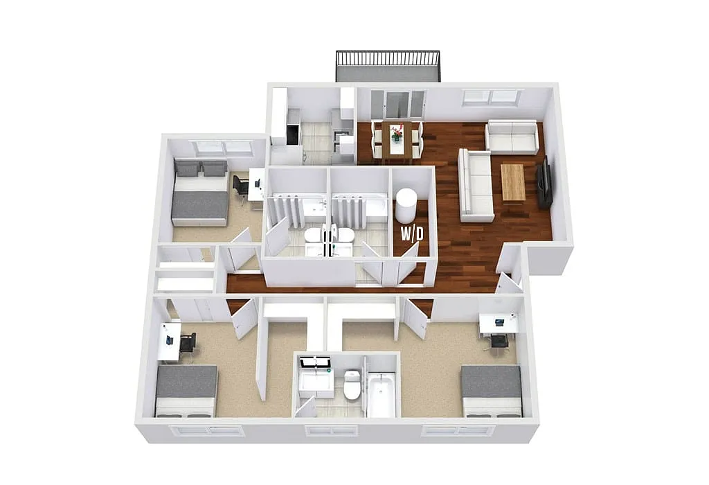 Floor plan 3BR/3BA