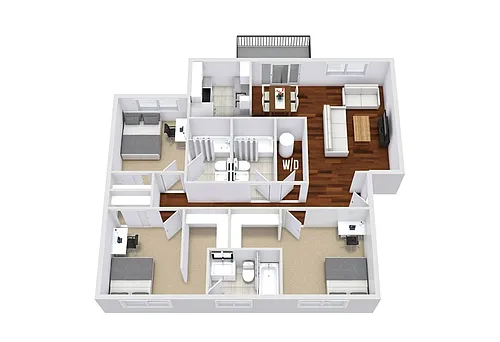 Floor plan 3BR/3BA