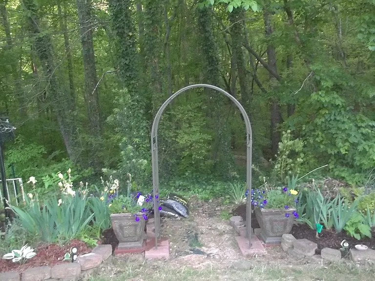 woods and gardens
PRIVATE BACK YARD WITH PATIO