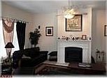 Marble Fireplace in Media Room
