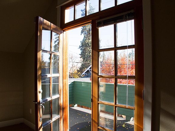 French doors and patio off dining room.