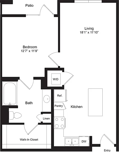Floor plan One Bedroom I