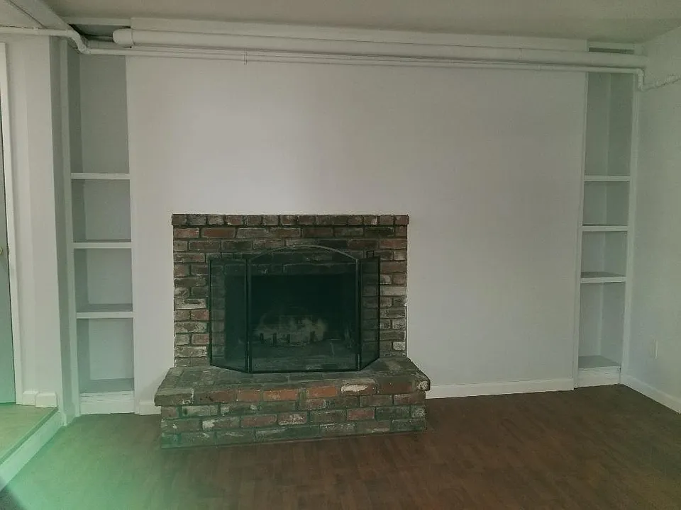 Living room with built-ins