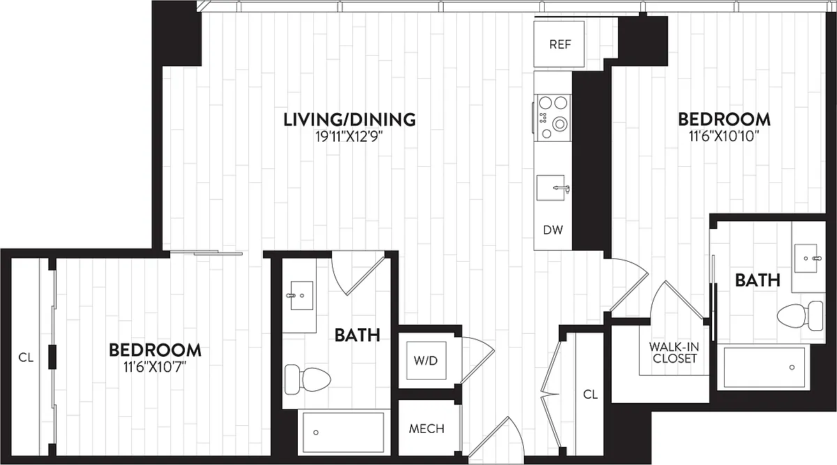 Floor plan 2 Bed-2 Bath-2L Alchemy