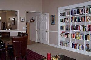 Living Room w/bookcases