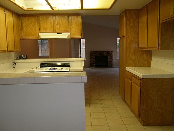 Kitchen View into Living room from Nook
