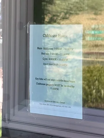 Clubhouse Hours of Operation
