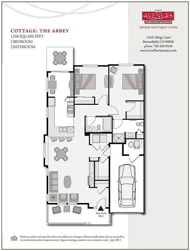 Floor plan The Abbey - Cottage