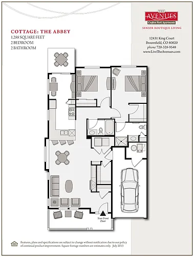 Floor plan The Abbey - Cottage