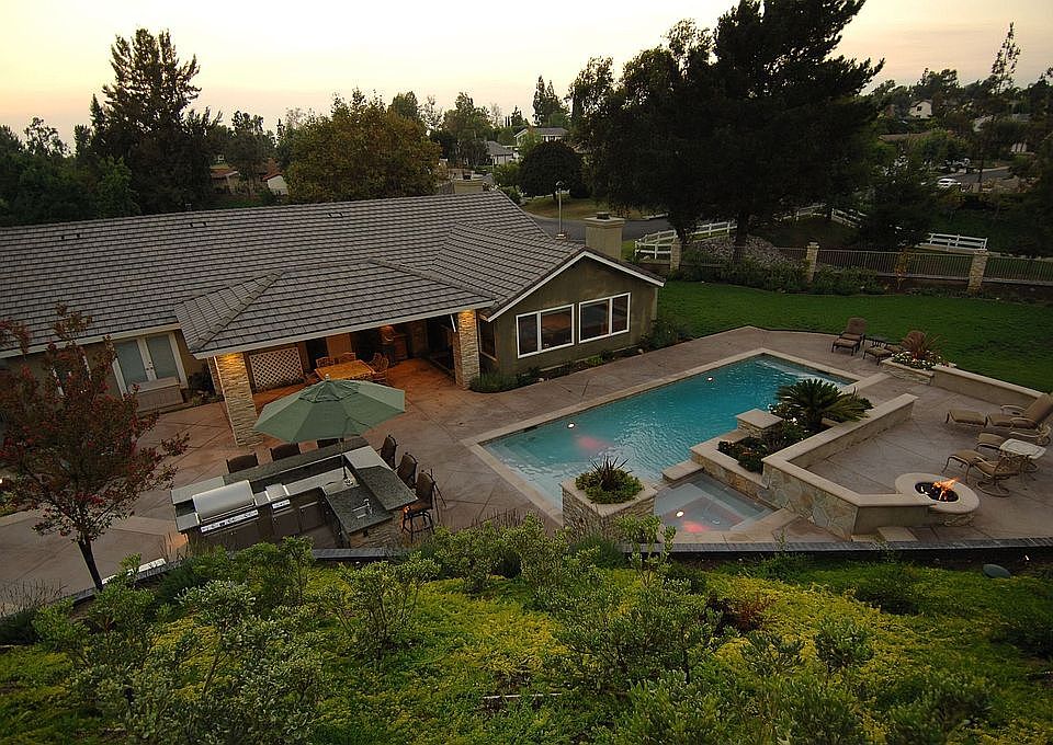 View from the hill above backyard.