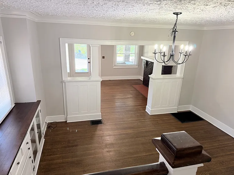 Dining Room Living Room from up stairs.