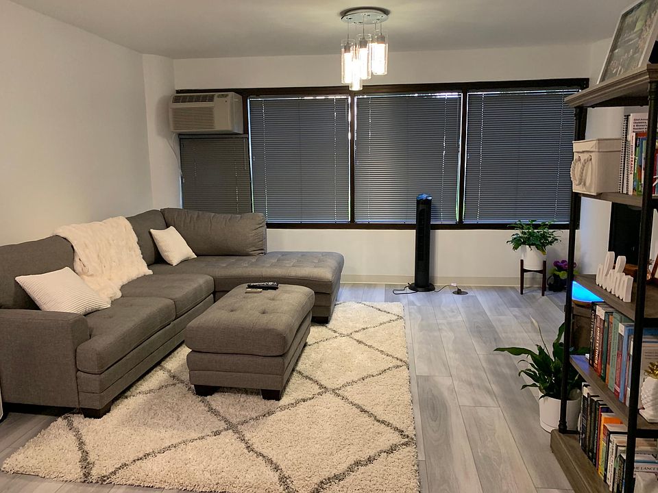 Renovated and furnished living room.