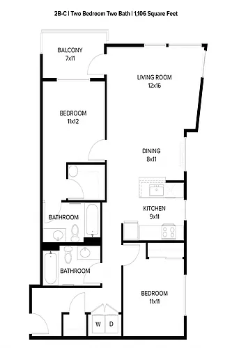 Floor plan 2X2 F