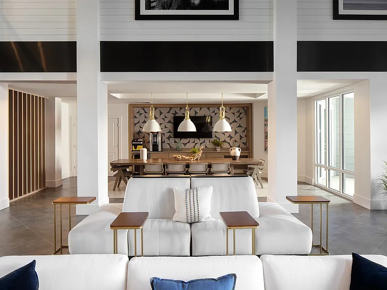 Spacious Clubhouse Kitchen and Lounge Area