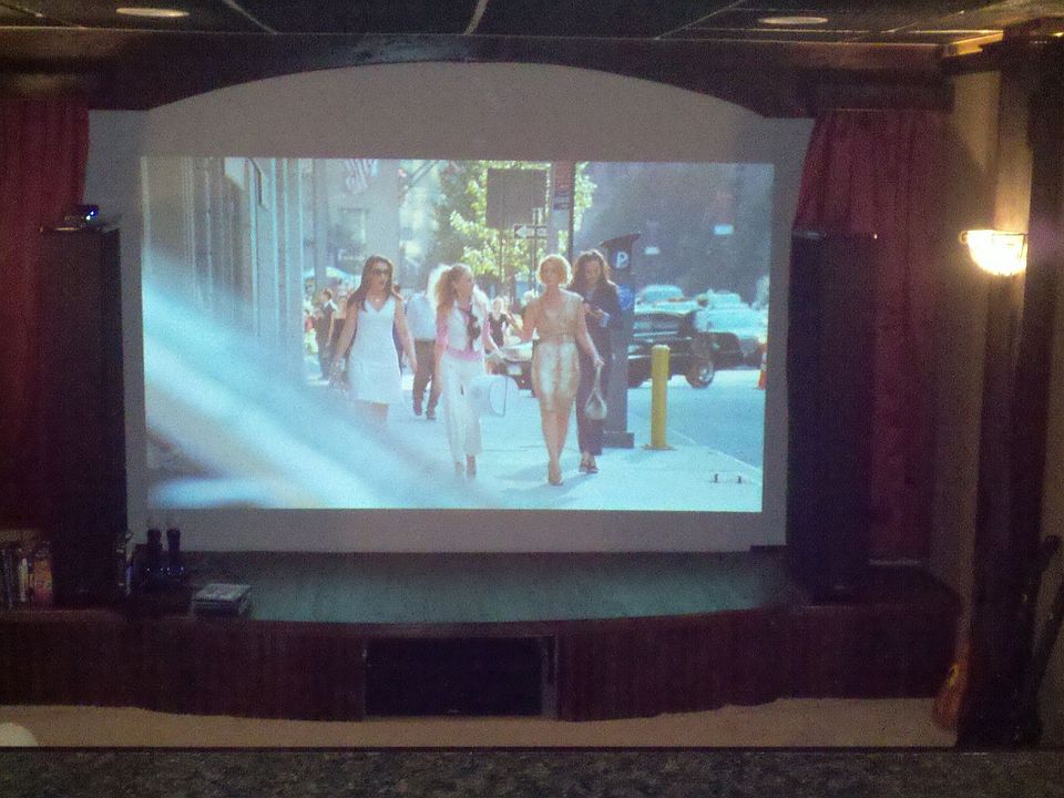 finished home theater stage