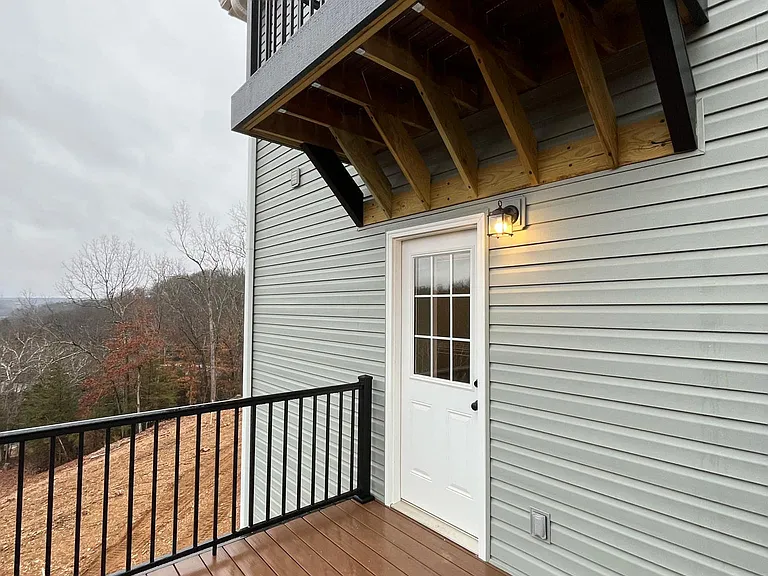 Main level and upper level balconies