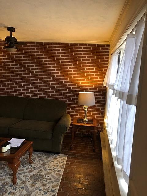 Windows look out to private courtyard
