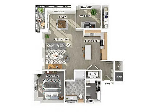 Floor plan A9D
