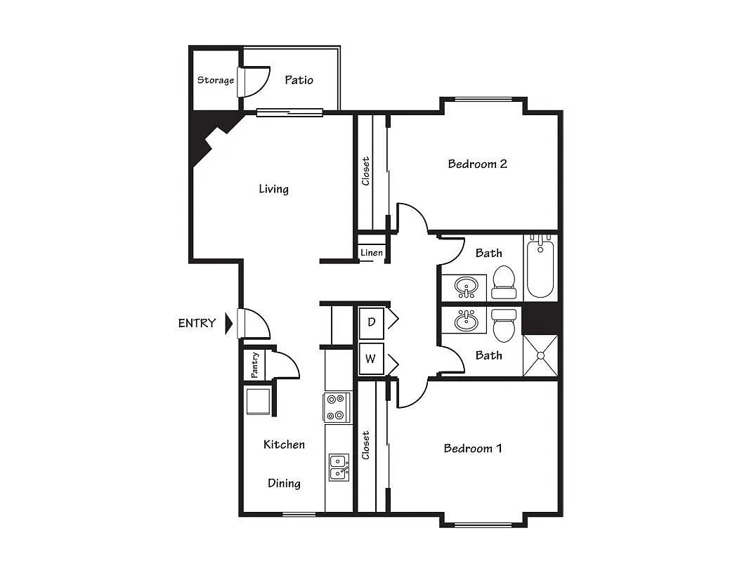 Floor plan 2X2 A