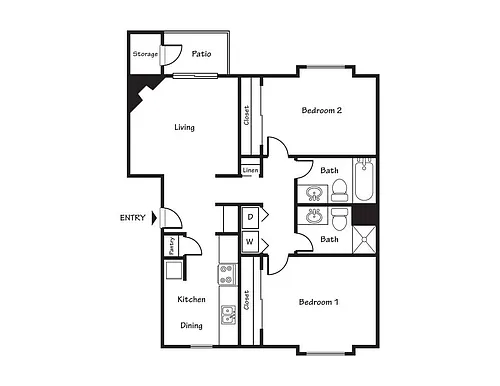 Floor plan 2X2 A