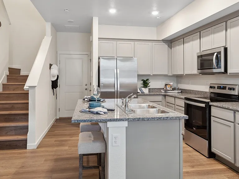 Creekside Townhomes Kitchen and Stairs