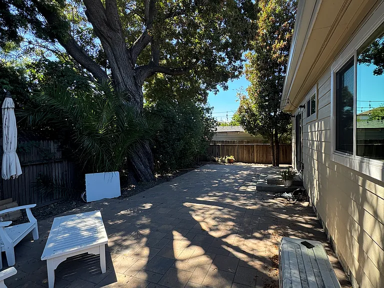 Private back patio