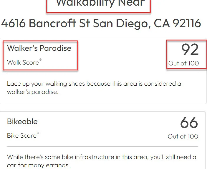 Normal Heights Walk Score