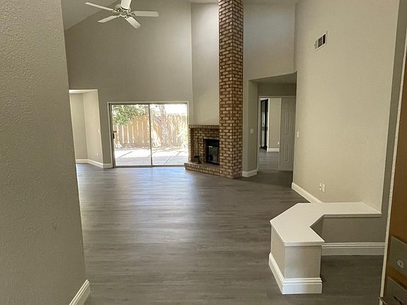 Entry way into great room with new hardwood floors